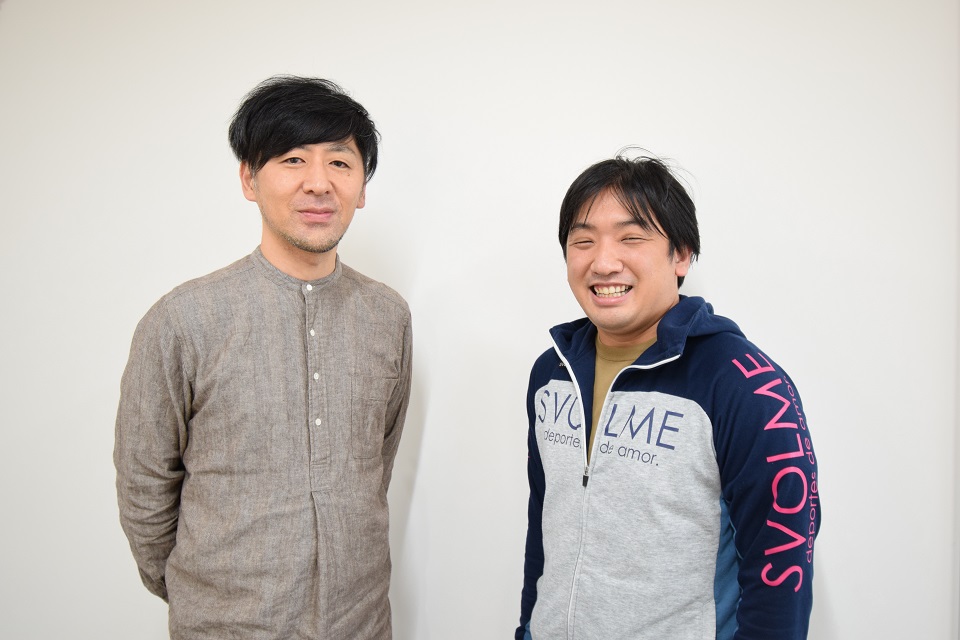 大阪大学アクセシビリティ支援室　望月直人さん（左）、楠敬太さん（右）